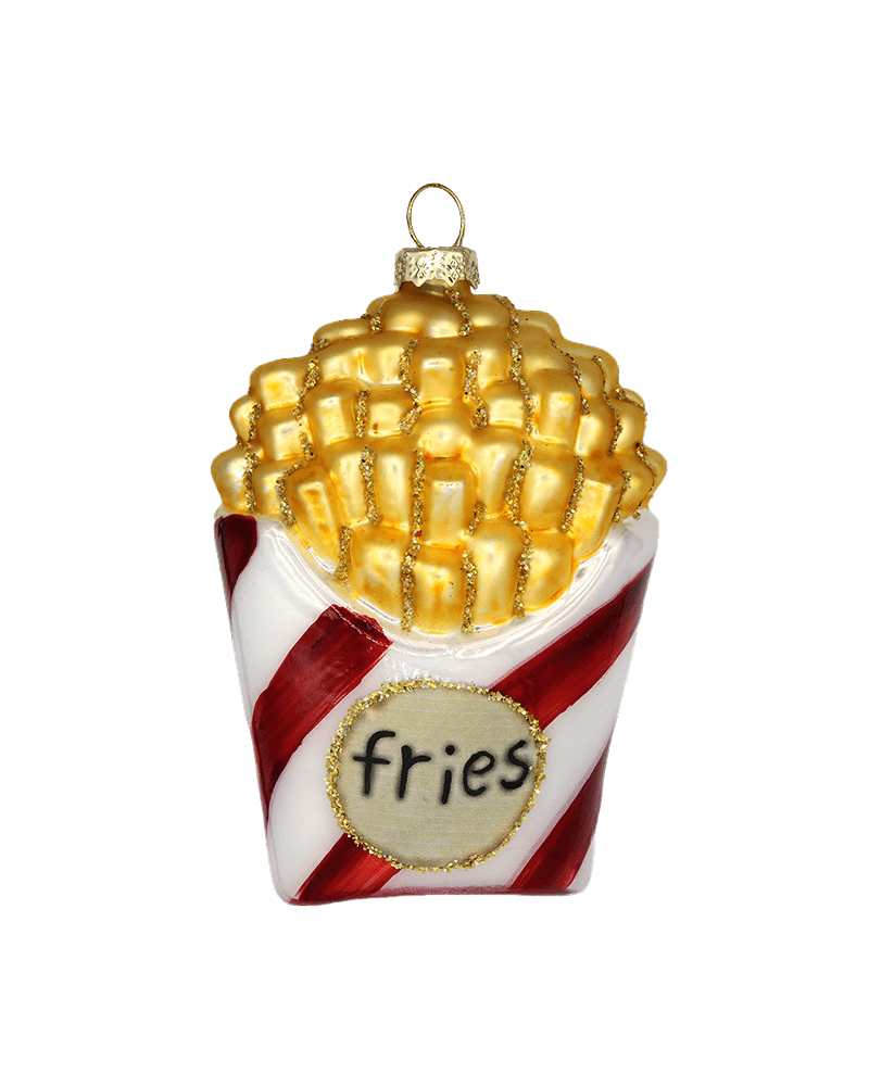 French Fries Ornament - Chive Ceramics Studio - Glass Ornaments - Chive Ceramics Studio