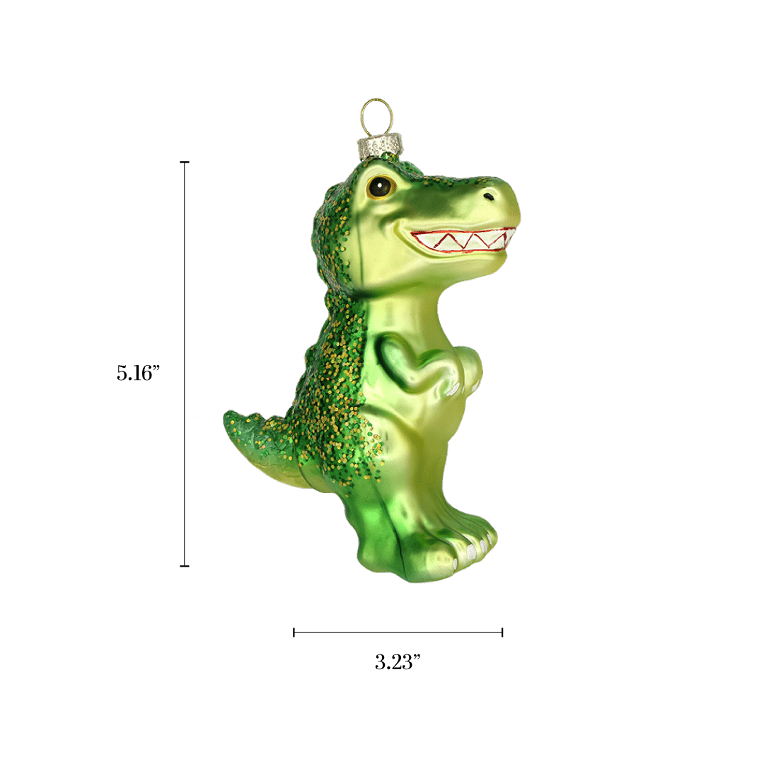 Happy Dino Ornament - Chive Ceramics Studio - Glass Ornaments - Chive Wholesale