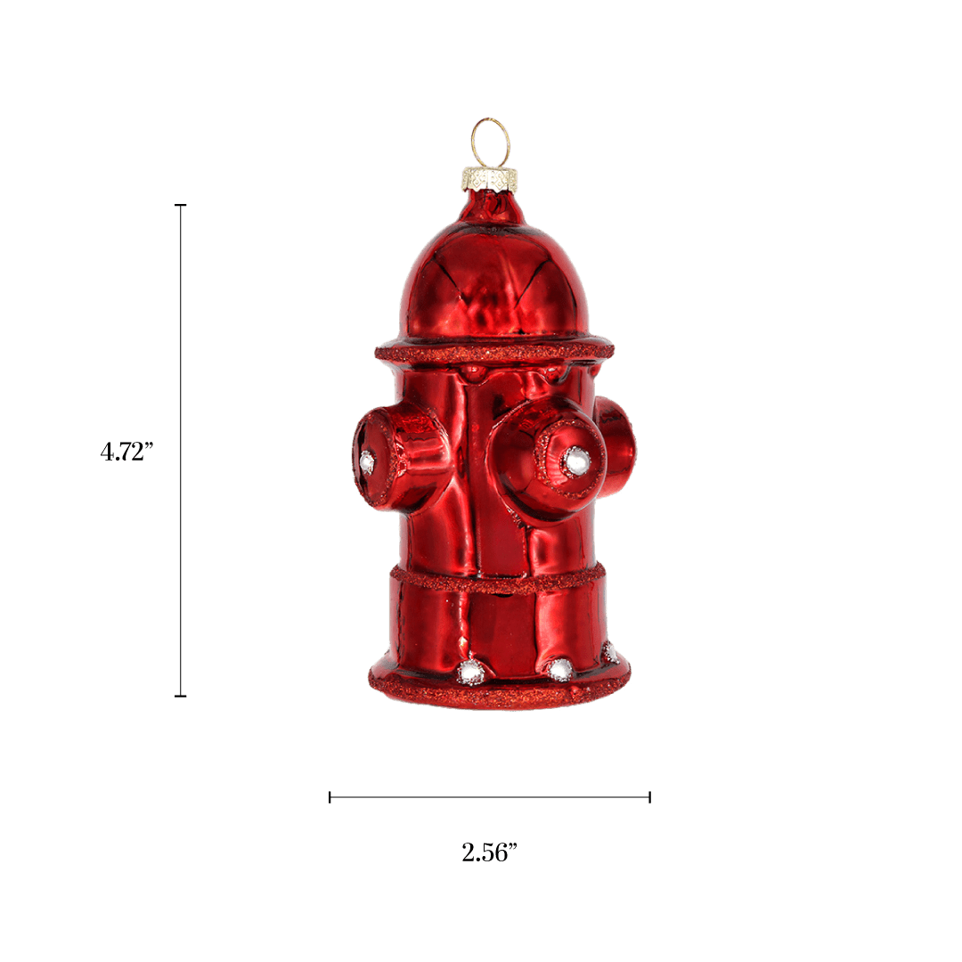 Fire Hydrant Ornament - Chive Ceramics Studio - Glass Ornaments - Chive Ceramics Studio