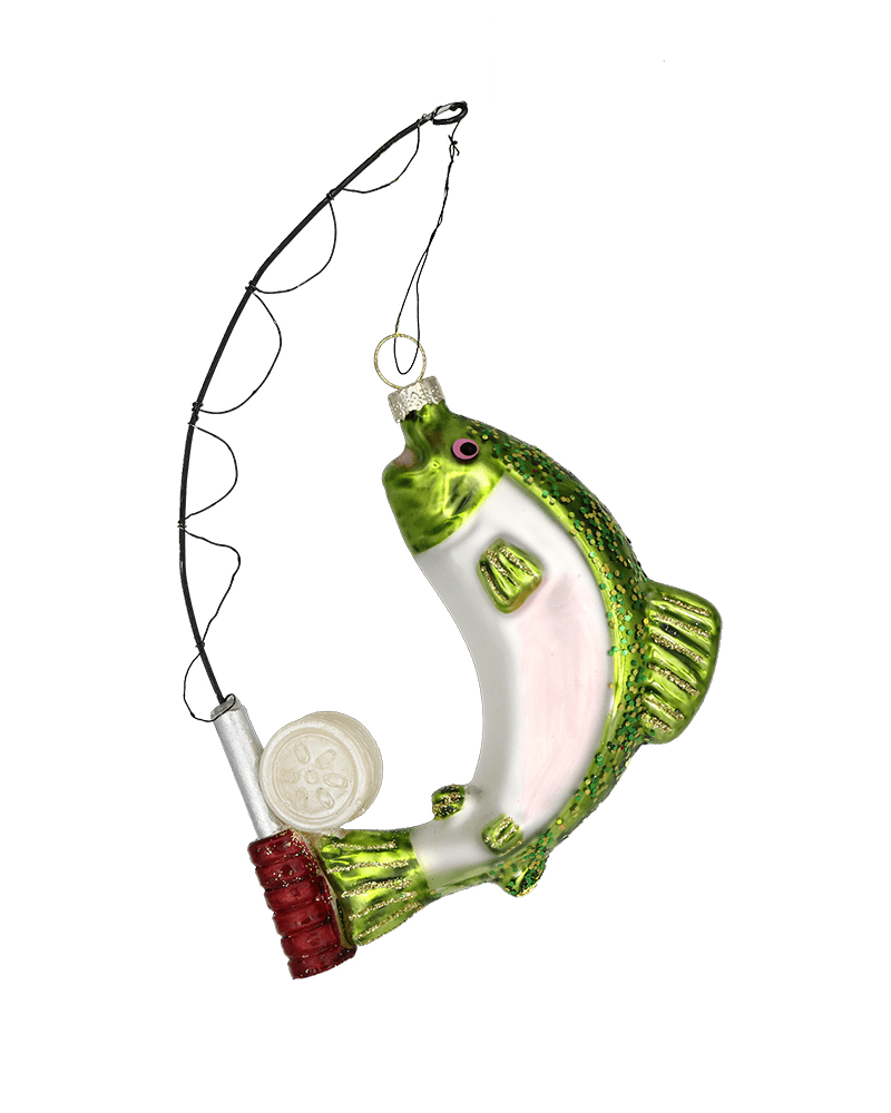 Fishing Ornament - Chive Ceramics Studio - Glass Ornaments - Chive Ceramics Studio