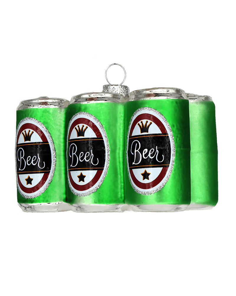 6 pack of Beer Ornament - Chive Ceramics Studio - Glass Ornaments - Chive US
