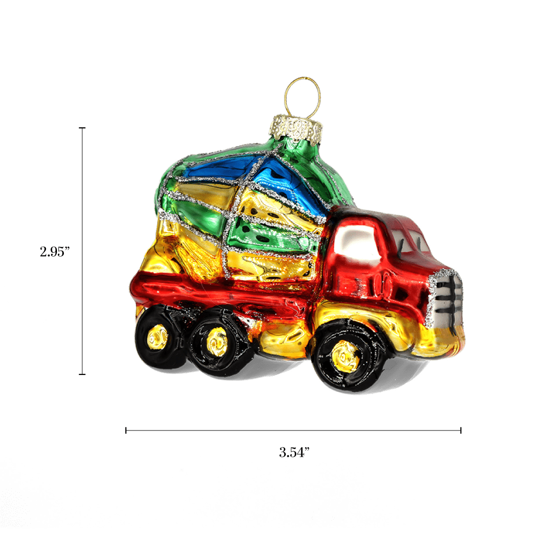 Cement Truck Ornament - Chive Ceramics Studio - Glass Ornaments - Chive Wholesale