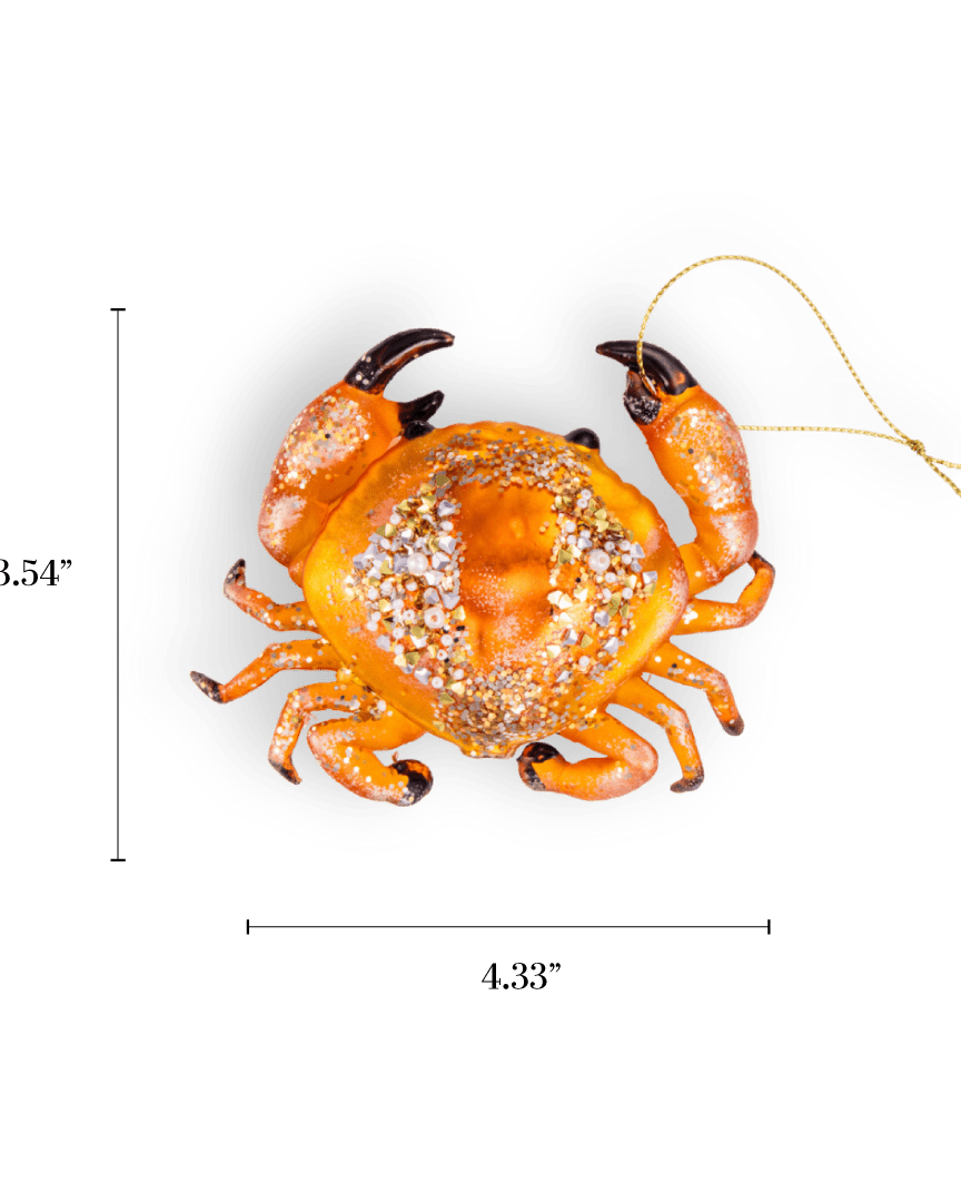 Jeweled Crab Ornament - Chive Ceramics Studio - Glass Ornaments - Chive Ceramics Studio
