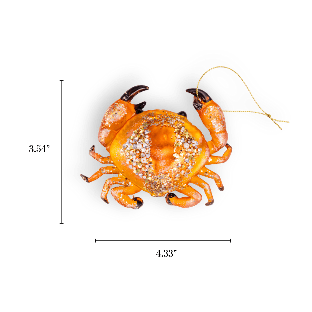 Jeweled Crab Ornament - Chive Ceramics Studio - Glass Ornaments - Chive Ceramics Studio