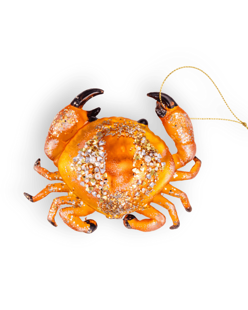 Jeweled Crab Ornament - Chive Ceramics Studio - Glass Ornaments - Chive Ceramics Studio