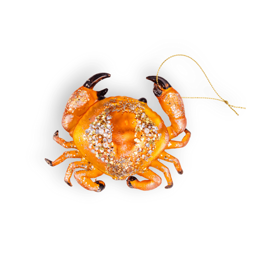 Jeweled Crab Ornament - Chive Ceramics Studio - Glass Ornaments - Chive Ceramics Studio