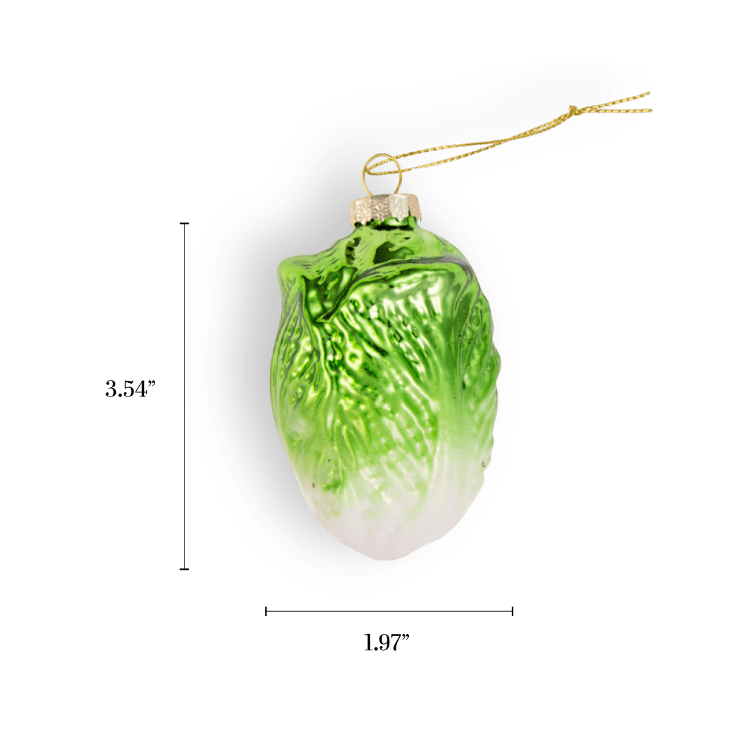 Napa Cabbage Ornament - Chive Ceramics Studio - Glass Ornaments - Chive Ceramics Studio