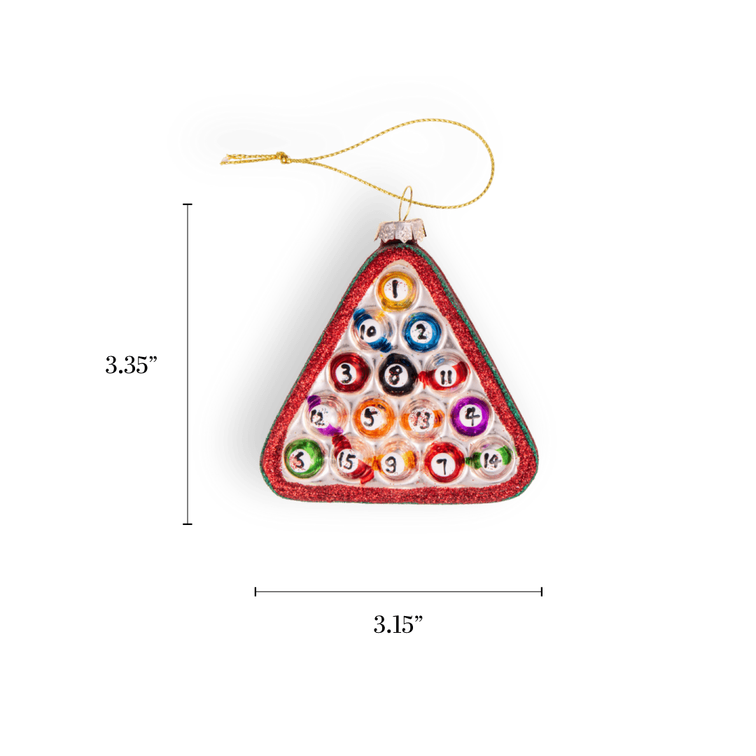 Billiards Rack Ornament - Chive Ceramics Studio - Glass Ornaments - Chive Ceramics Studio