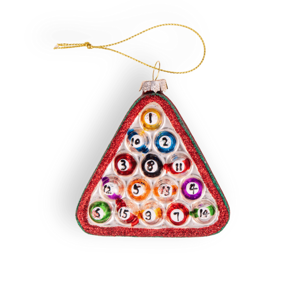 Billiards Rack Ornament - Chive Ceramics Studio - Glass Ornaments - Chive Ceramics Studio