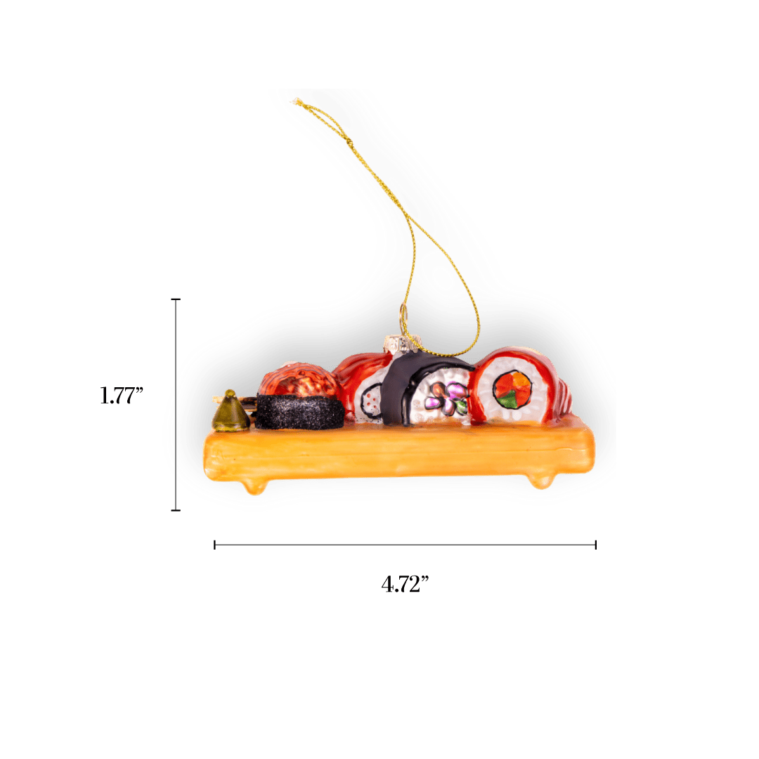 Sushi Platter Ornament - Chive Ceramics Studio - Glass Ornaments - Chive Ceramics Studio