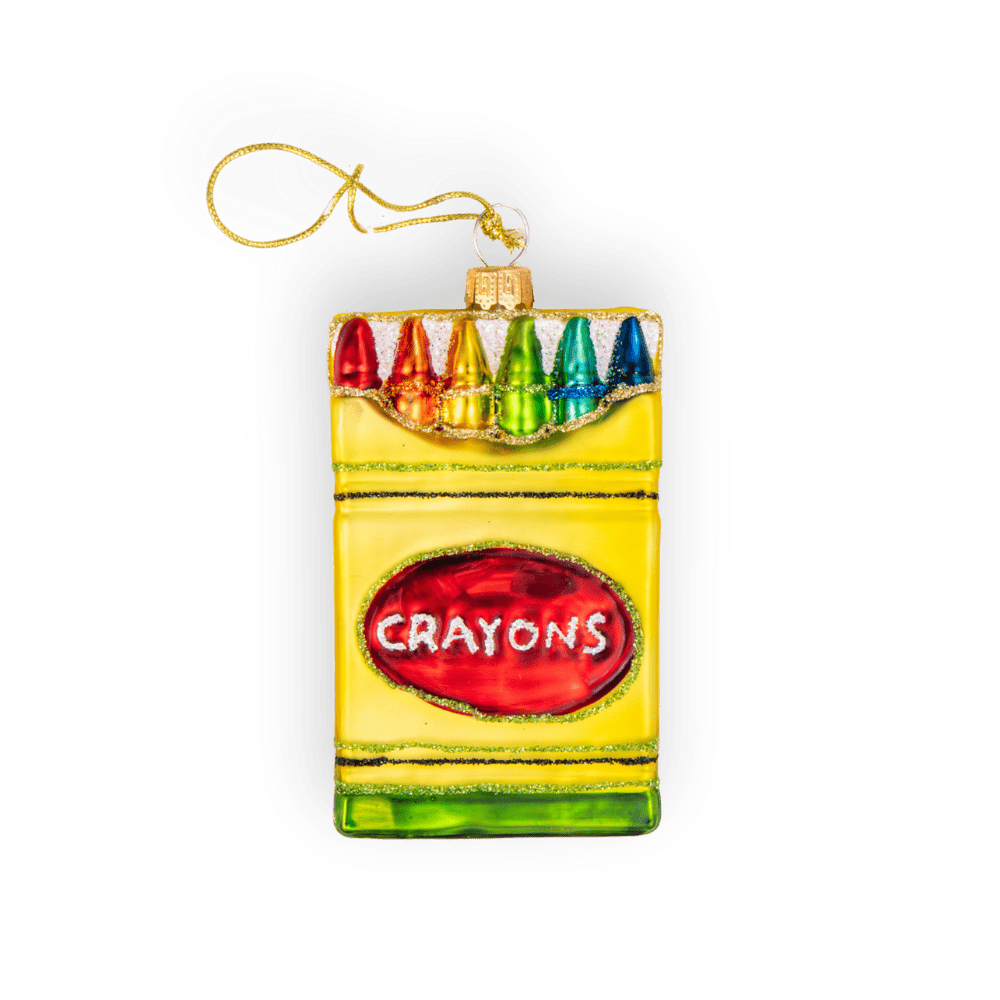 Crayon Box Ornament - Chive Ceramics Studio - Glass Ornaments - Chive Ceramics Studio