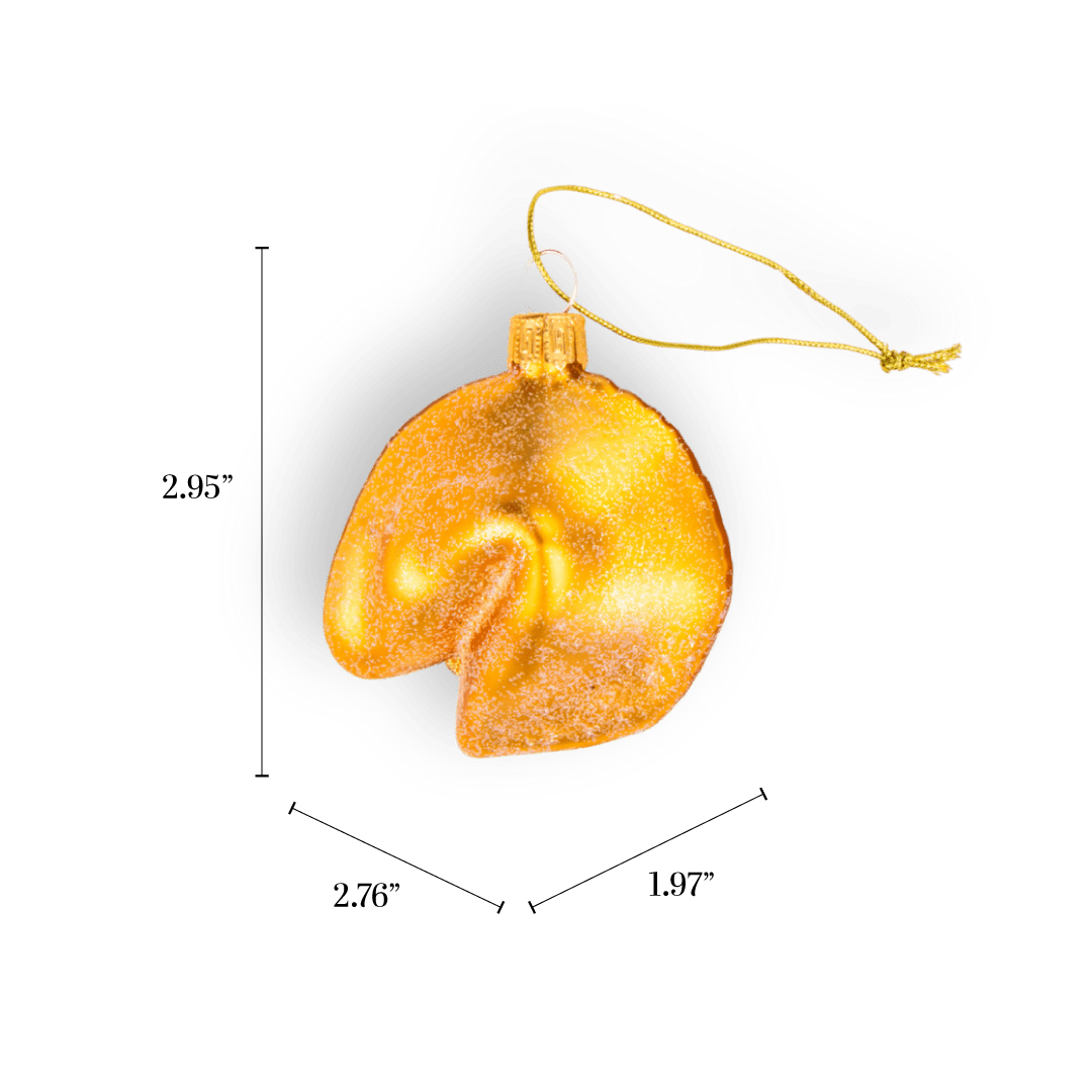 Fortune Cookie Ornament - Chive Ceramics Studio - Glass Ornaments - Chive Ceramics Studio
