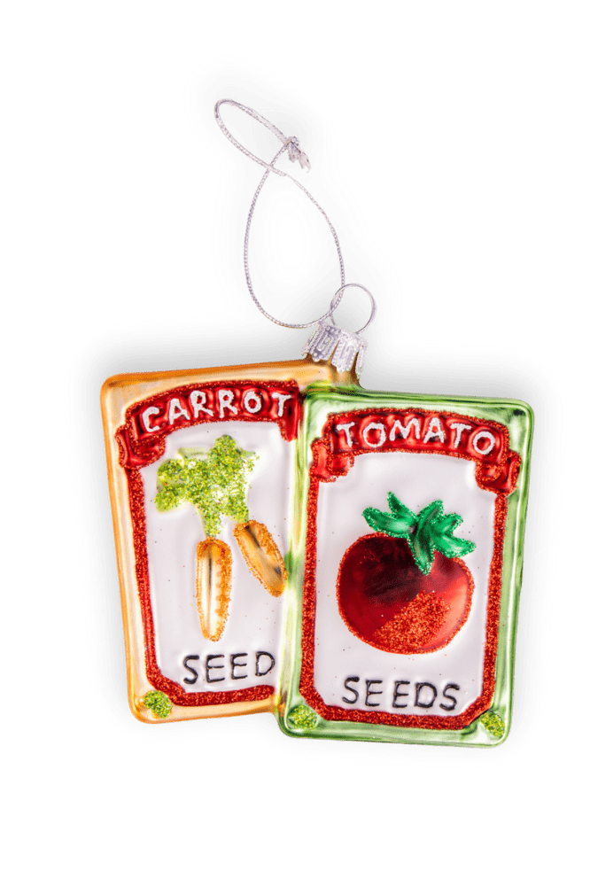 Seed Packet Ornament - Chive Ceramics Studio - Glass Ornaments - Chive Ceramics Studio