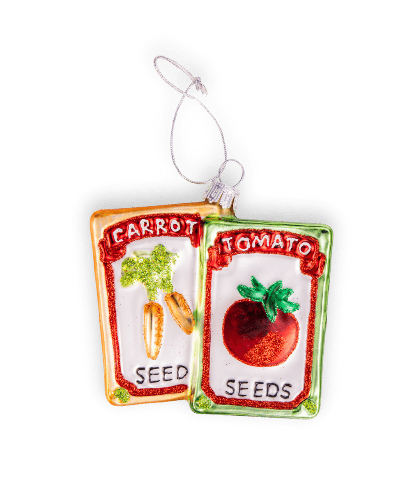 Seed Packet Ornament - Chive Ceramics Studio - Glass Ornaments - Chive Ceramics Studio