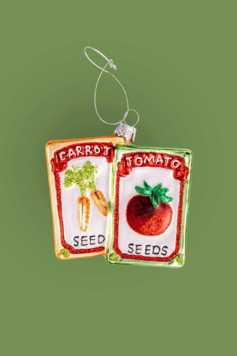 Seed Packet Ornament - Chive Ceramics Studio - Glass Ornaments - Chive Ceramics Studio
