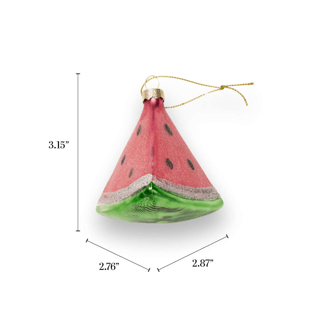 Watermelon Slice Ornament - Chive Ceramics Studio - Glass Ornaments - Chive Ceramics Studio