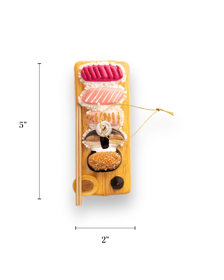 Sushi Platter Ornament - Chive Ceramics Studio - Glass Ornaments - Chive Ceramics Studio