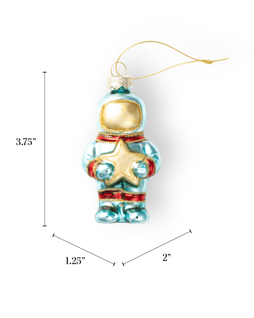Blue Astronaut Ornament - Chive Ceramics Studio - Glass Ornaments - Chive Ceramics Studio