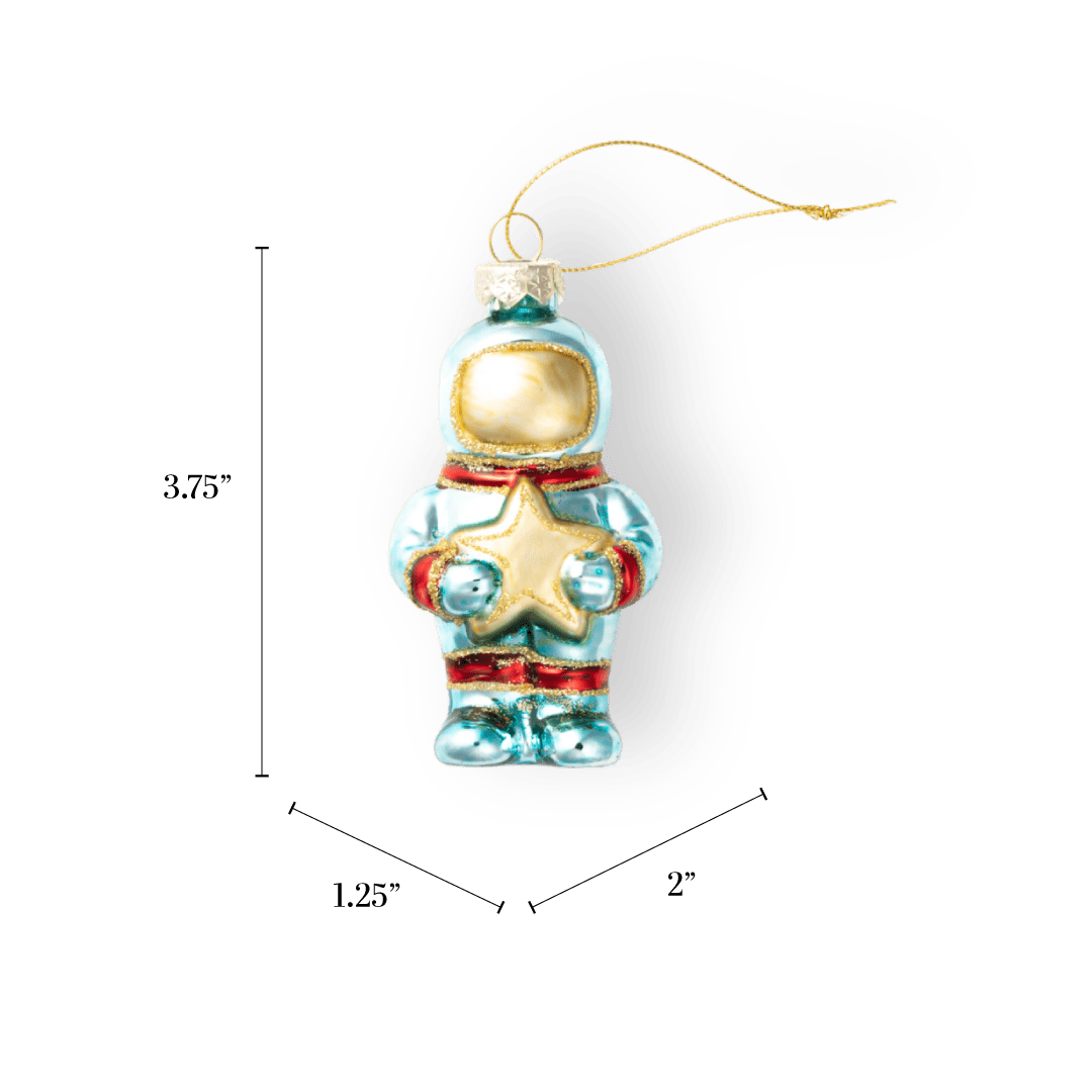 Blue Astronaut Ornament - Chive Ceramics Studio - Glass Ornaments - Chive Ceramics Studio