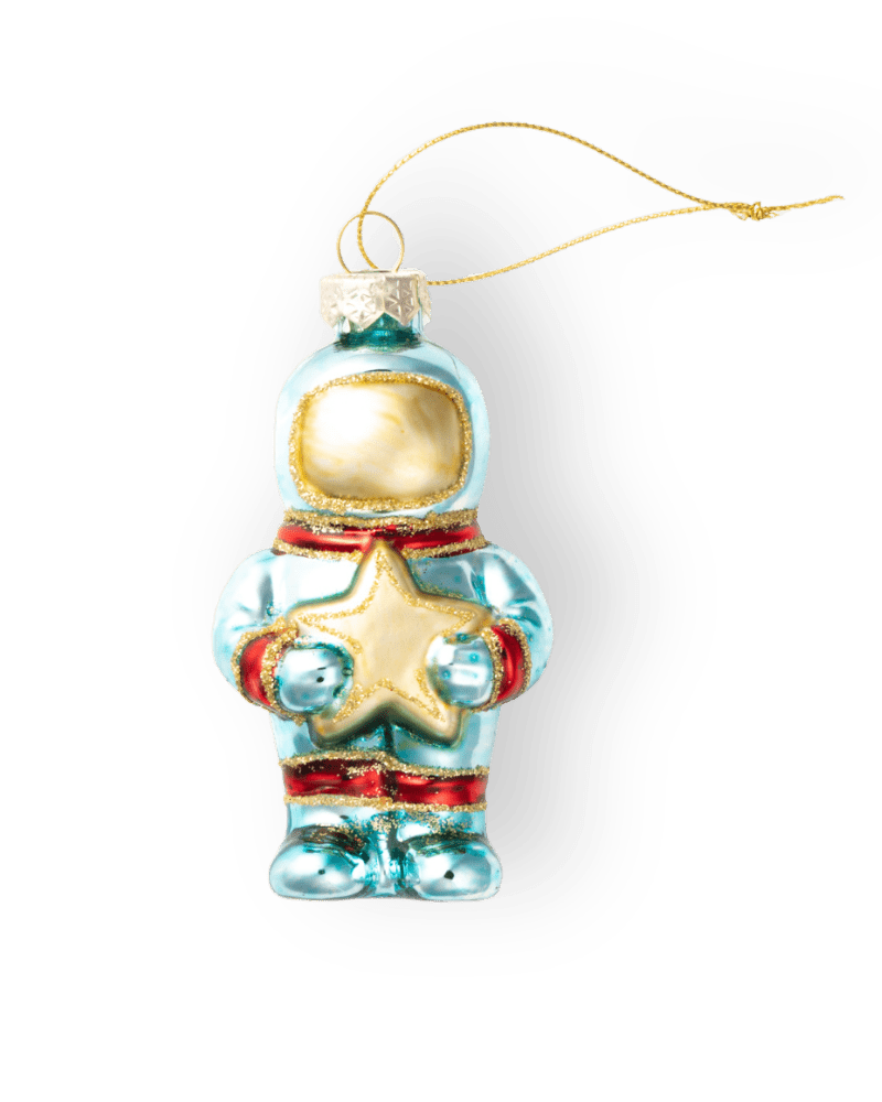 Blue Astronaut Ornament - Chive Ceramics Studio - Glass Ornaments - Chive Ceramics Studio