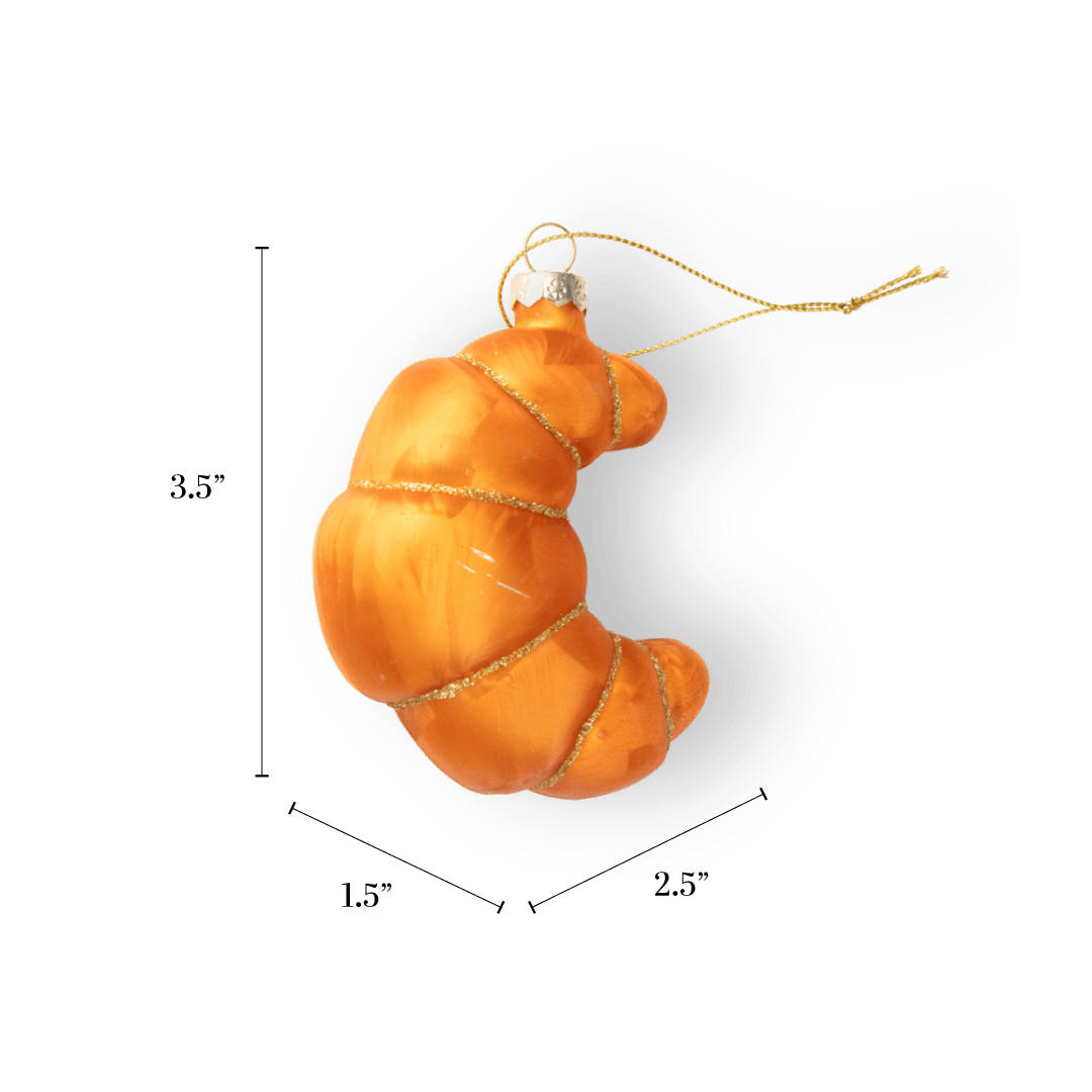 Croissant Ornament - Chive Ceramics Studio - Glass Ornaments - Chive Ceramics Studio