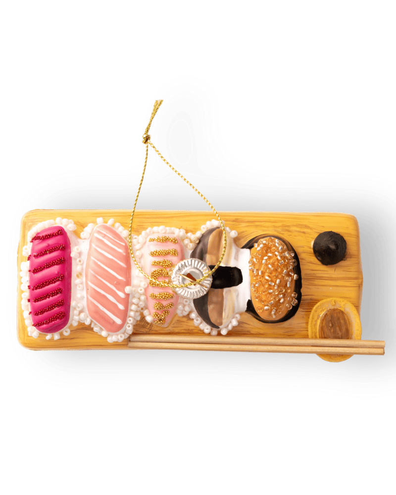 Sushi Platter Ornament - Chive Ceramics Studio - Glass Ornaments - Chive Ceramics Studio