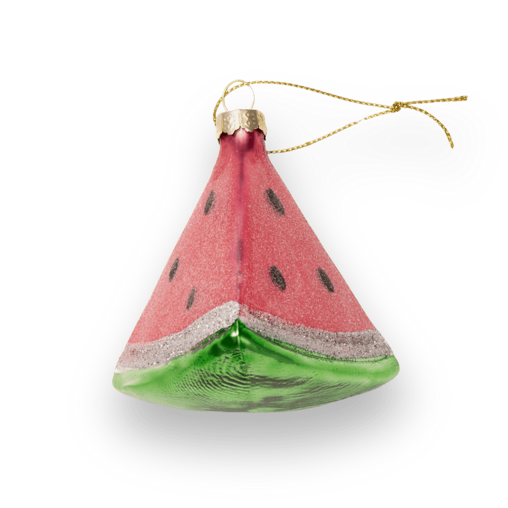 Watermelon Slice Ornament - Chive Ceramics Studio - Glass Ornaments - Chive Ceramics Studio