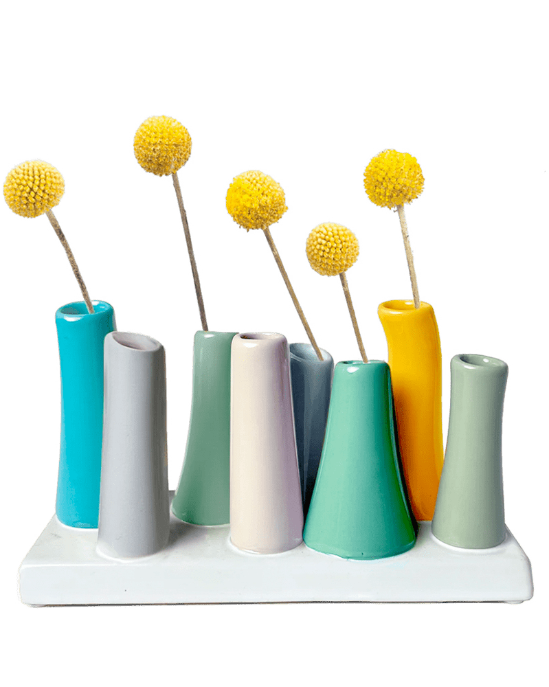 Pooley Modern Bud Vase For Flowers - Chive Ceramics Studio - Vases - Chive Ceramics Studio