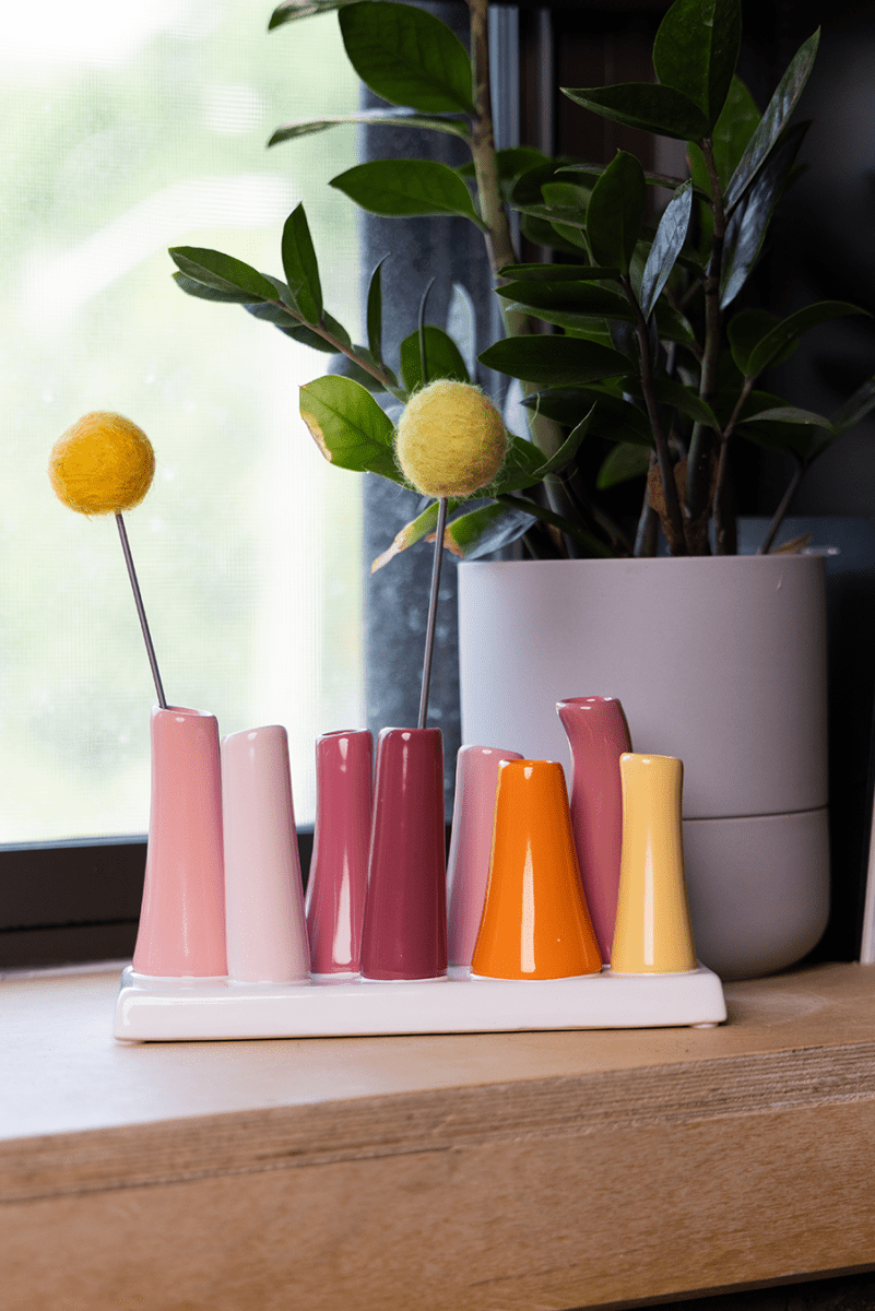 Pooley Modern Bud Vase For Flowers - Chive Ceramics Studio - Vases - Chive Ceramics Studio