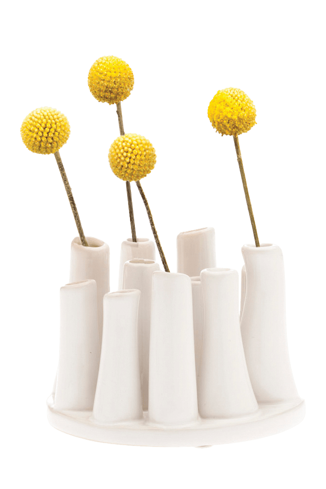 Pooley Modern Round Bud Vase For Flowers - Chive Ceramics Studio - Vases - Chive Ceramics Studio