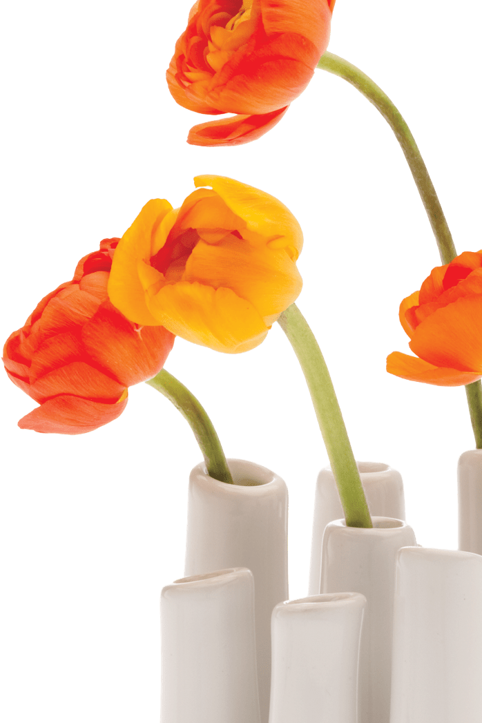 Pooley Modern Round Bud Vase For Flowers - Chive Ceramics Studio - Vases - Chive Ceramics Studio