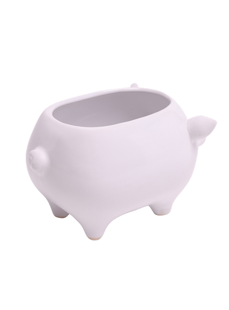 Pig Ceramic Indoor Plant Pot For Succulents - Chive Ceramics Studio - Pots - Chive Ceramics Studio