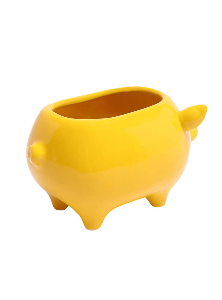 Pig Ceramic Indoor Plant Pot For Succulents - Chive Ceramics Studio - Pots - Chive Ceramics Studio