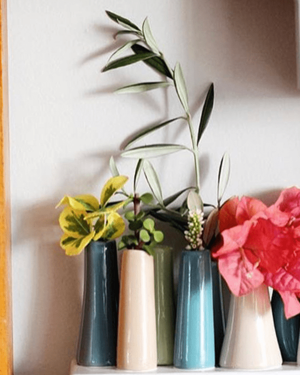 Pooley Modern Bud Vase For Flowers - Chive Ceramics Studio - Vases - Chive Ceramics Studio