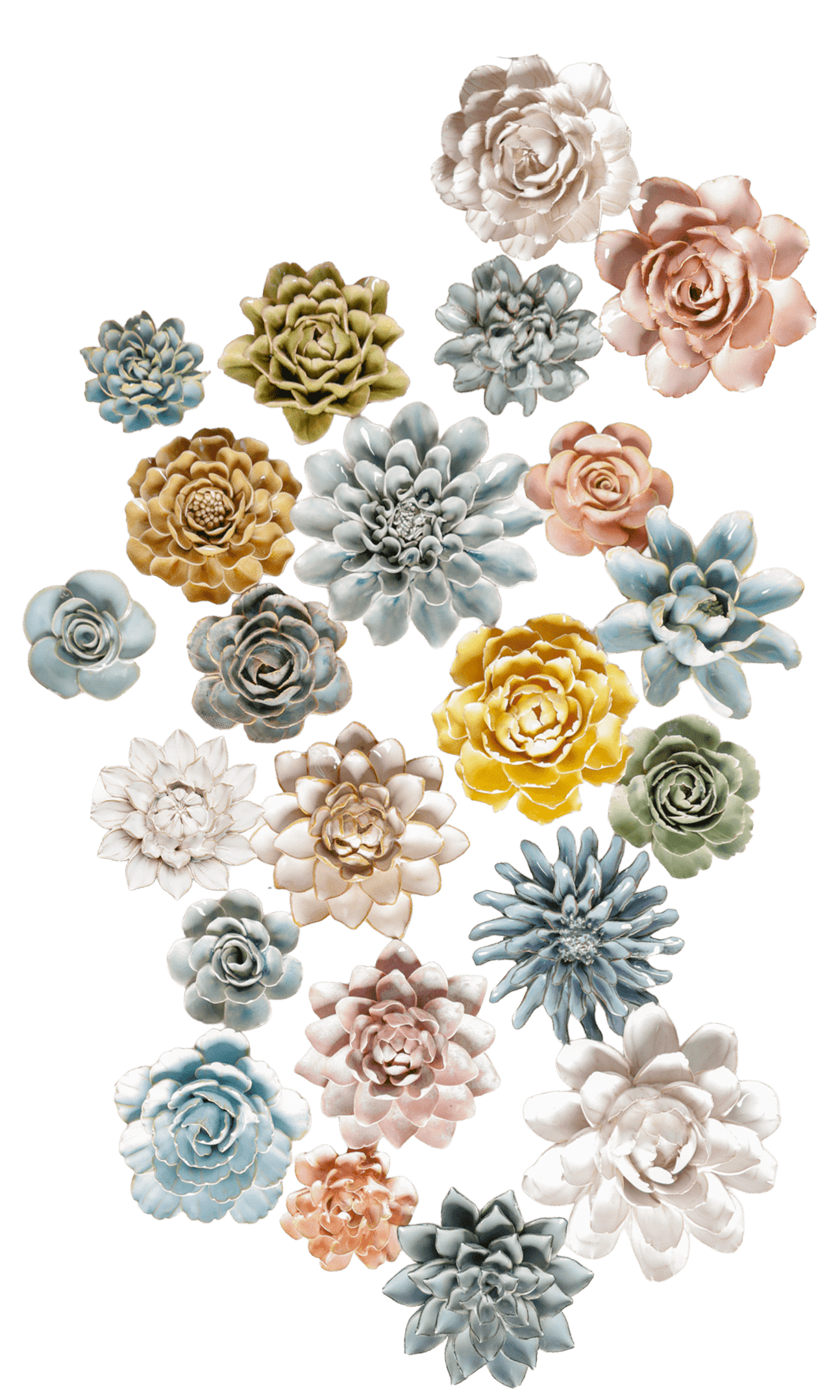 Copenhagen - 22 Piece Curated Set - Chive Ceramics Studio - Ceramic Flower Sets - Chive Ceramics Studio