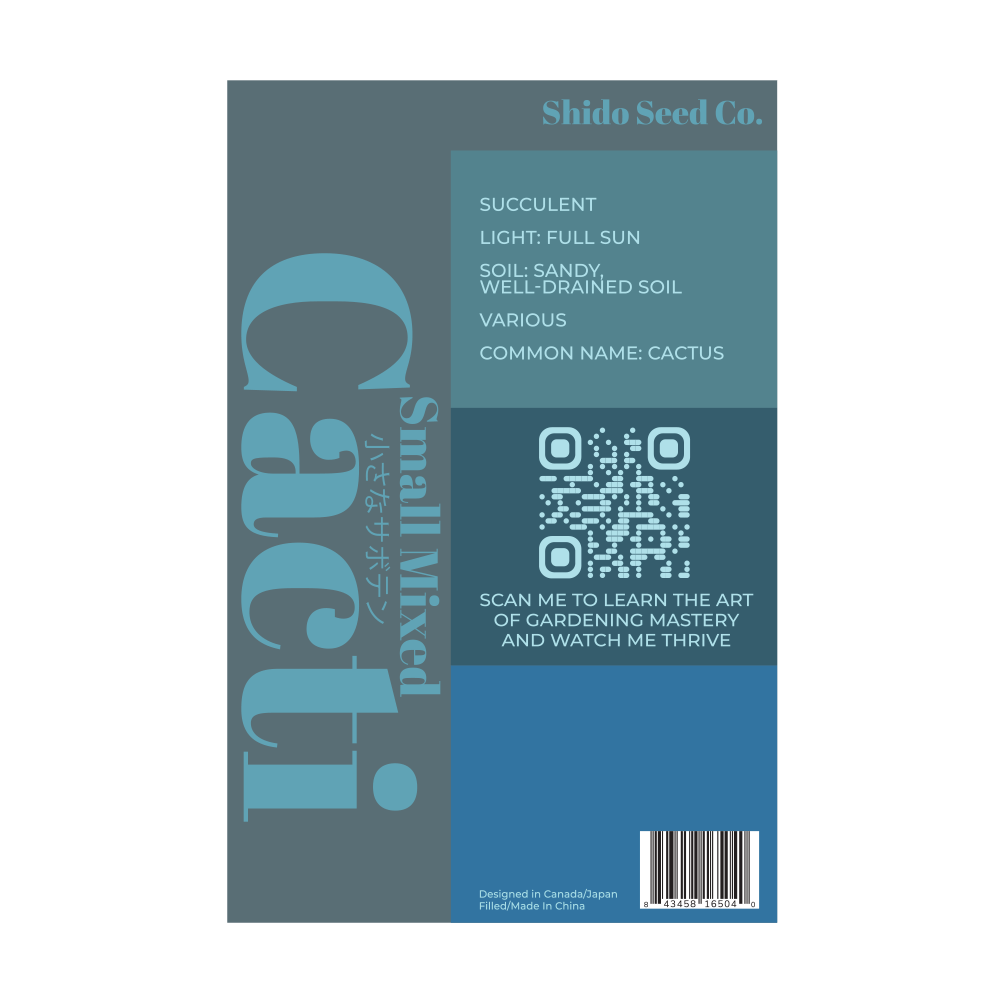 Small Mixed Cacti Indoor Seeds Packet - Chive Ceramics Studio - Seeds - Chive Ceramics Studio