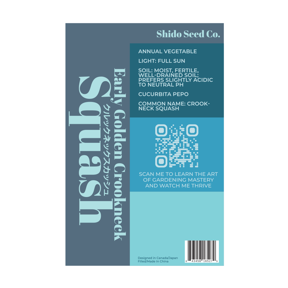 Early Golden Crookneck Squash Vegetable Seeds Packet - Chive Ceramics Studio - Seeds - Chive Ceramics Studio