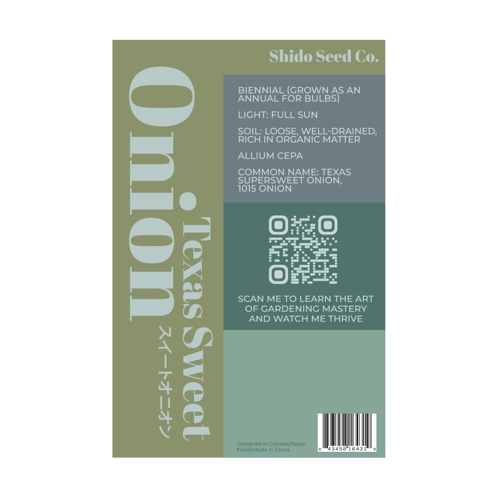 Texas Super Sweet Onion Vegetable Seeds Packet - Chive Ceramics Studio - Seeds - Chive Ceramics Studio