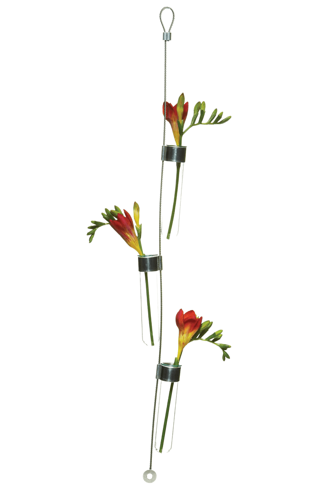 Hanging Airplane Cable & Glass Flower Vase - Chive Ceramics Studio - Vases - Chive US
