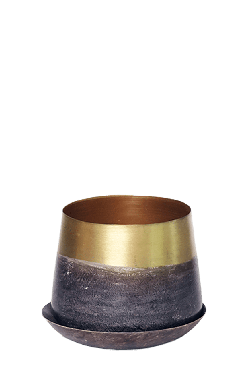 Joe Metal Pot With Drainage Hole | 3 & 5 inch - Chive Ceramics Studio - Pots - Chive Ceramics Studio