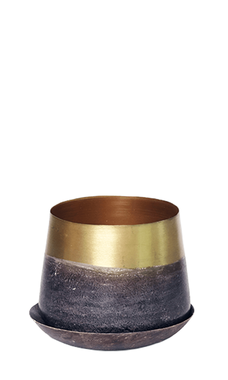 Joe Metal Pot With Drainage Hole | 3 & 5 inch - Chive Ceramics Studio - Pots - Chive Ceramics Studio