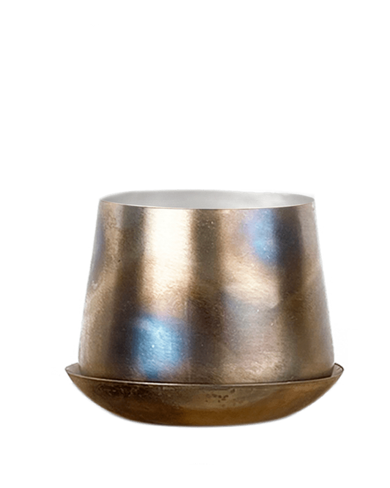 Joe Metal Pot With Drainage Hole - Chive Ceramics Studio - Pots - Chive US