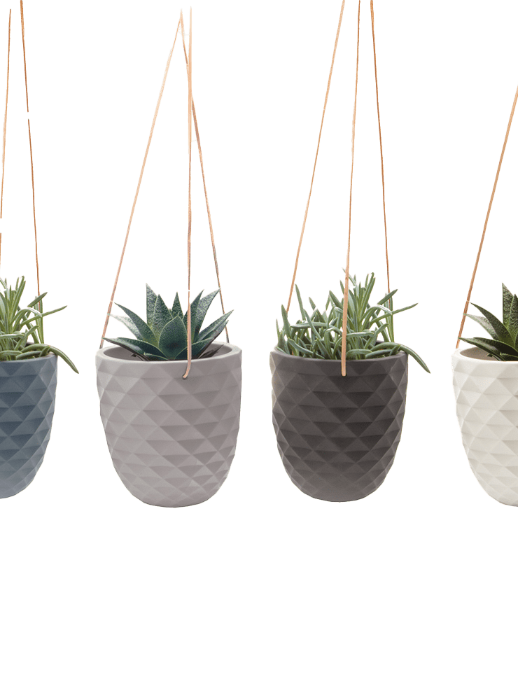 Thimble Porcelain Modern Hanging Planter - Chive Ceramics Studio - Pots - Chive US