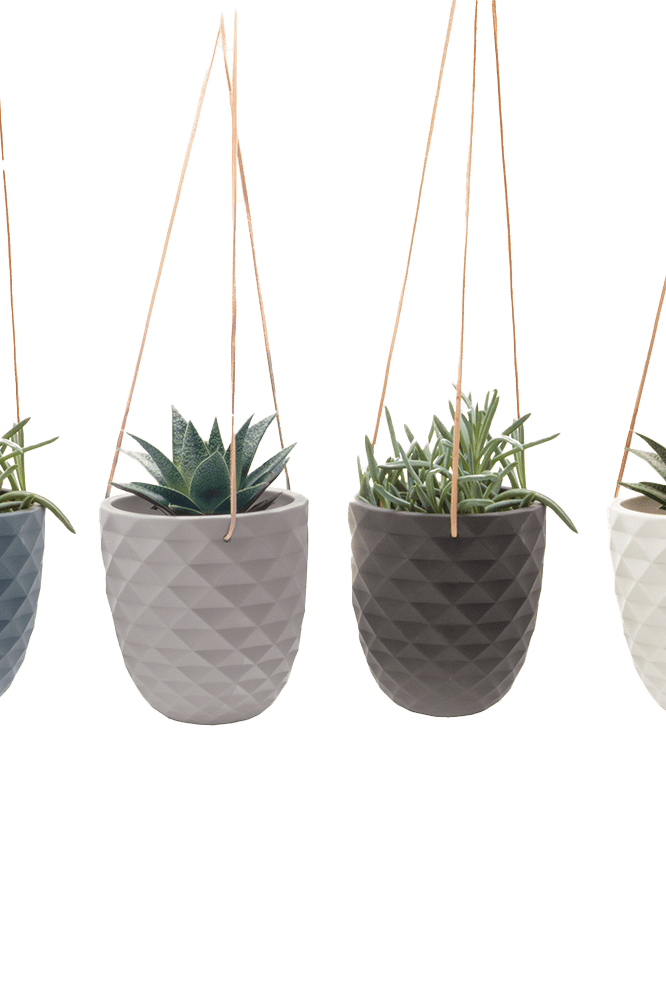 Thimble Porcelain Modern Hanging Planter - Chive Ceramics Studio - Pots - Chive US