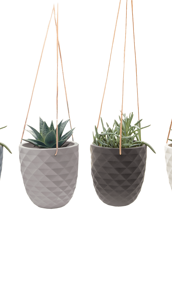 Thimble Porcelain Modern Hanging Planter - Chive Ceramics Studio - Pots - Chive US