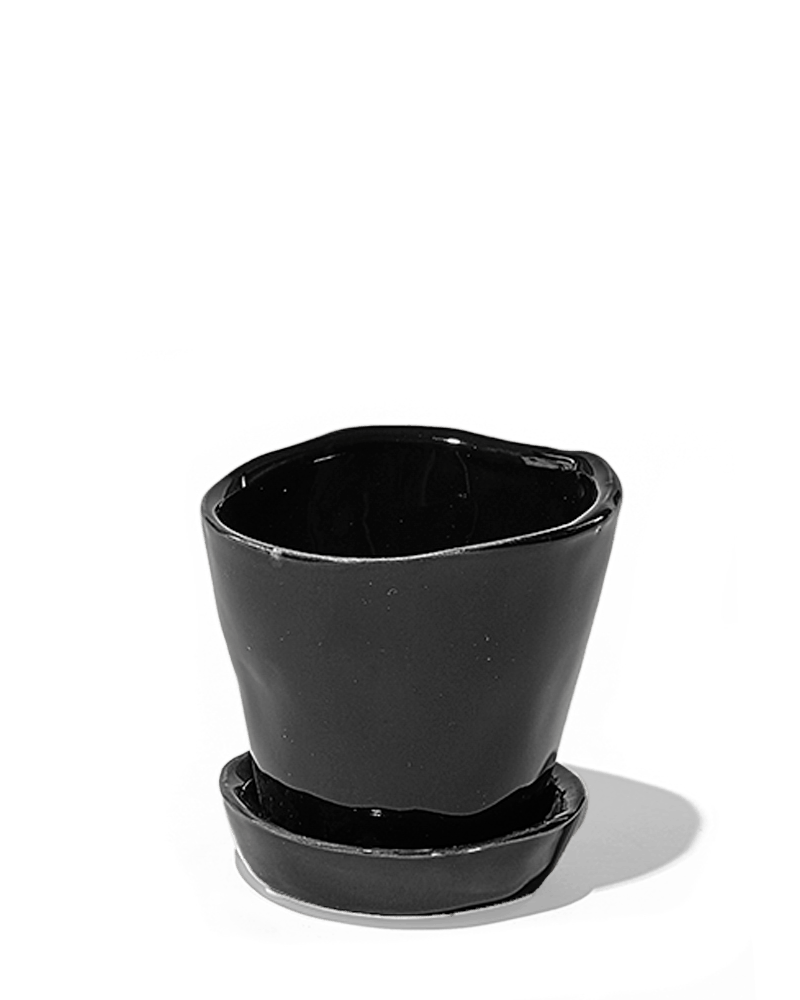 Tika Ceramic Pot & Saucer Set With Drainage - Chive Ceramics Studio - Pots - Chive Ceramics Studio