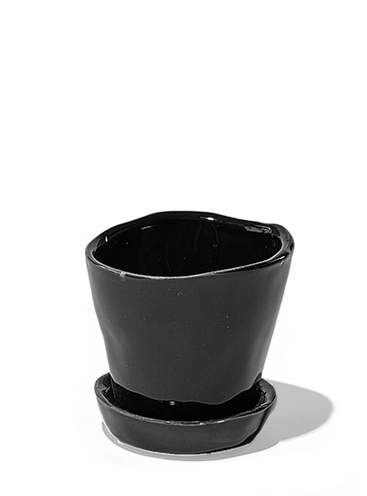 Tika Ceramic Pot & Saucer Set With Drainage - Chive Ceramics Studio - Pots - Chive Ceramics Studio