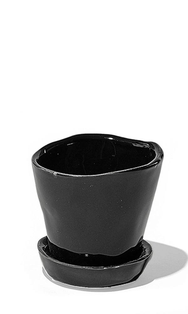 Tika Ceramic Pot & Saucer Set With Drainage - Chive Ceramics Studio - Pots - Chive Ceramics Studio