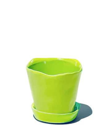 Tika Ceramic Pot & Saucer Set With Drainage - Chive Ceramics Studio - Pots - Chive Ceramics Studio