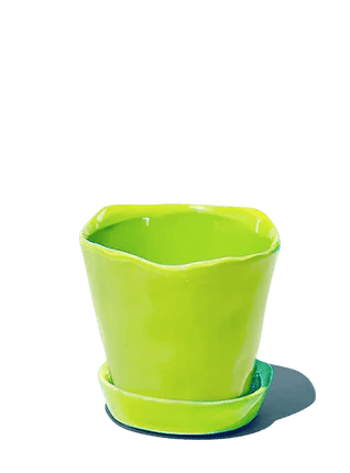 Tika Ceramic Pot & Saucer Set With Drainage - Chive Ceramics Studio - Pots - Chive Ceramics Studio